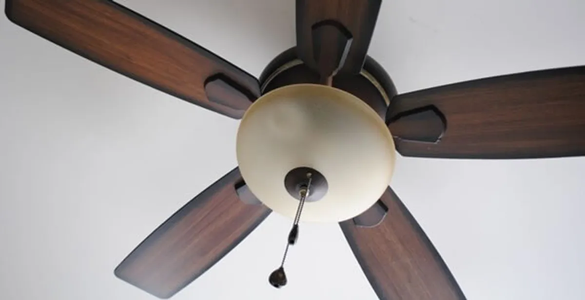 Fully installed ceiling fan with balanced blades and light fixture in Memphis, TN