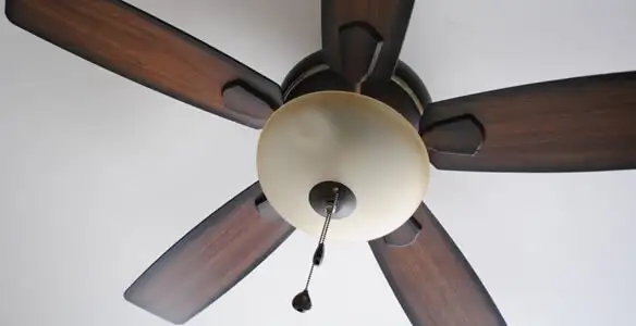 Fully installed ceiling fan with balanced blades and light fixture in Memphis, TN