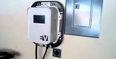 Electric car charger installation with wall-mounted EV charging station in Memphis, TN