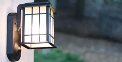 security light installation services with professionally mounted exterior wall light in Memphis, TN